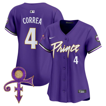 WoMinnesota Twins Prince Patch Vapor Premier Limited Jersey V4 - All Stitched