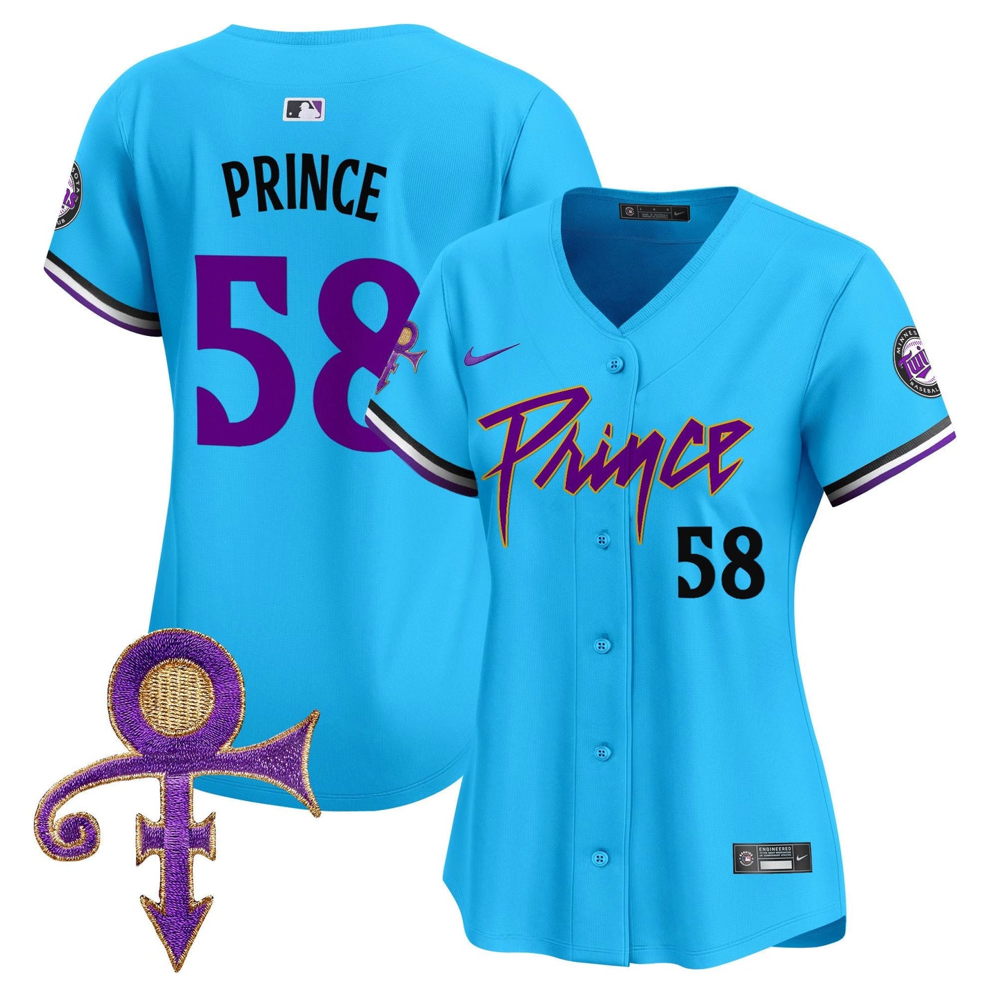 WoMinnesota Twins Prince Patch Vapor Premier Limited Jersey V4 - All Stitched