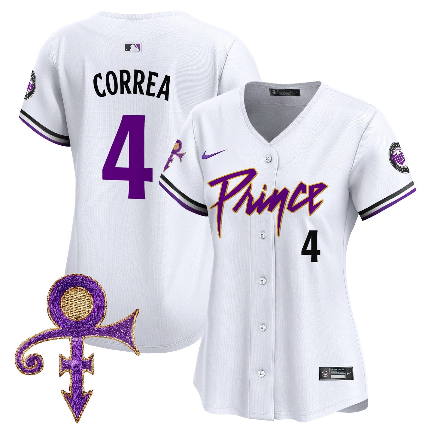 WoMinnesota Twins Prince Patch Vapor Premier Limited Jersey V4 - All Stitched