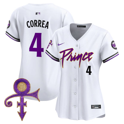WoMinnesota Twins Prince Patch Vapor Premier Limited Jersey V4 - All Stitched
