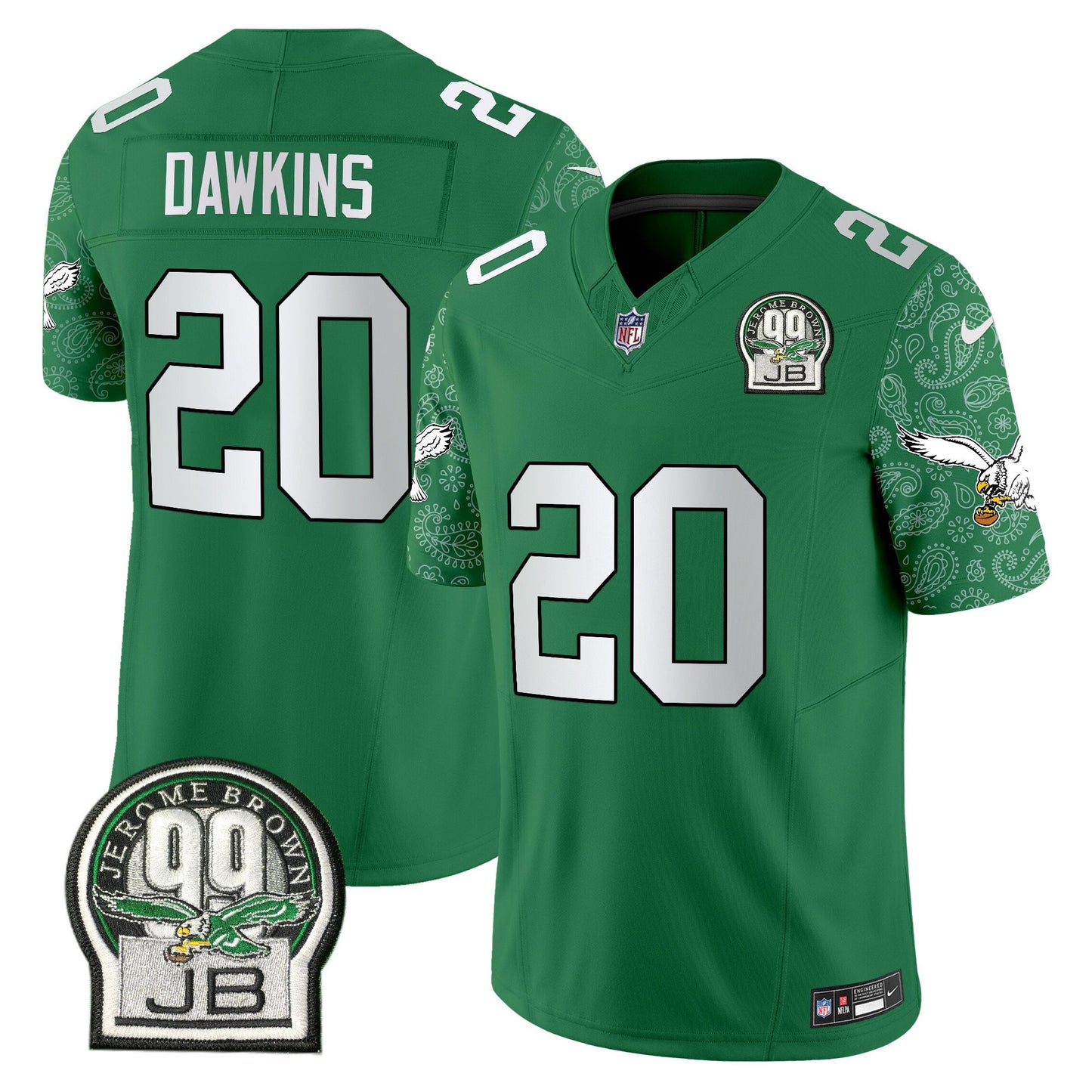 Eagles Kelly Green Vapor Limited Jersey V4 - All Stitched