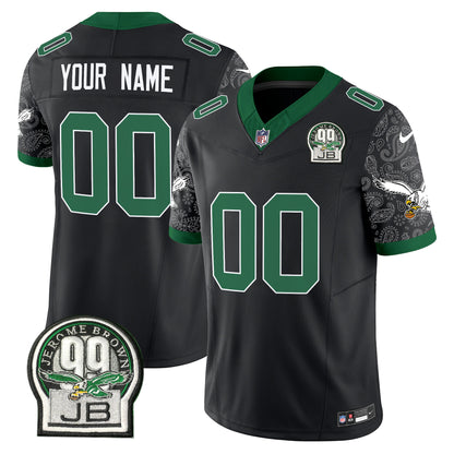 Eagles Kelly Green Vapor Limited Custom Jersey V4 - All Stitched
