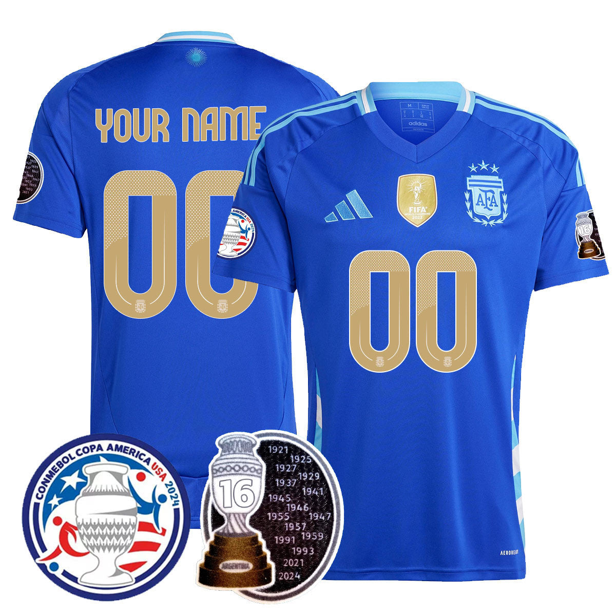 Custom Argentina 2024 Copa America Champion Limited Jersey