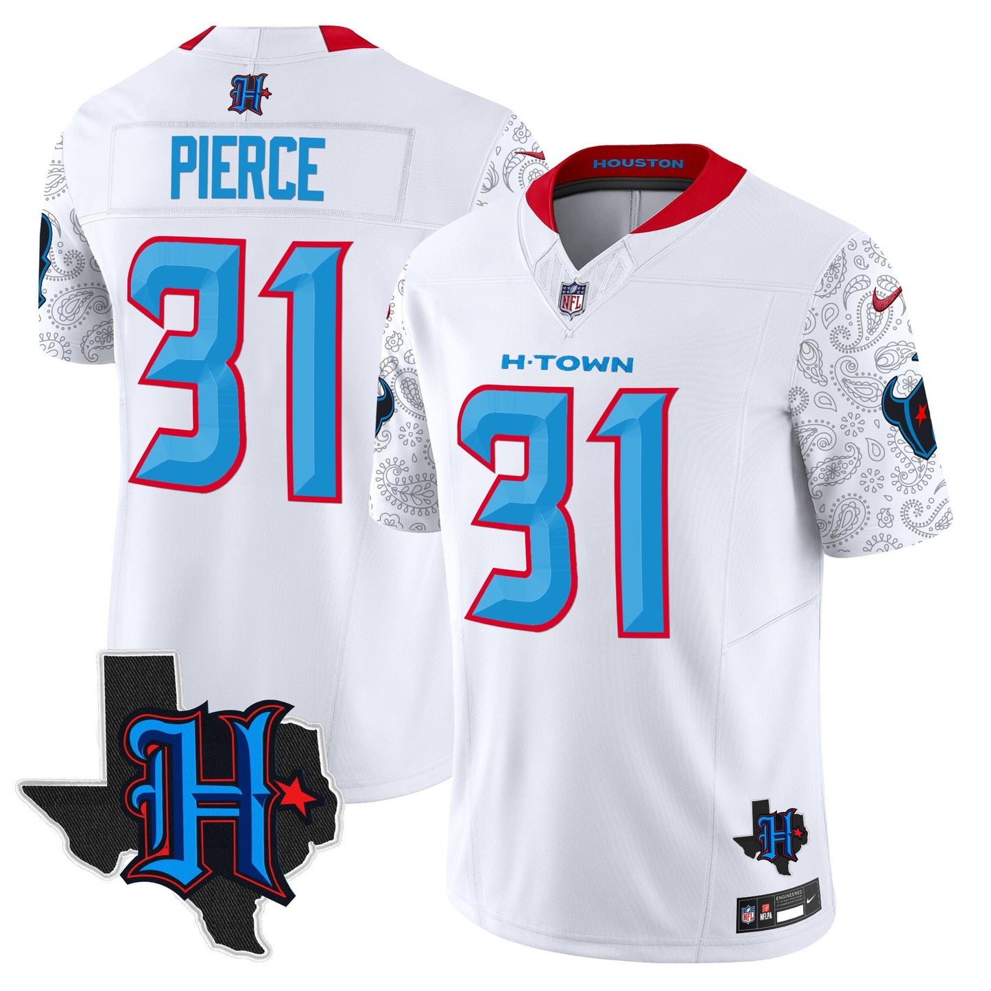 Houston Texans 2024 Texas Patch Vapor Limited Jersey V4 - All Stitched