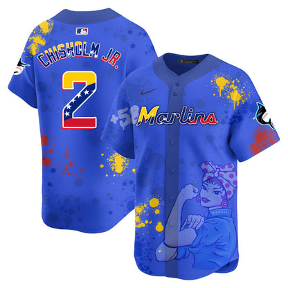 Miami Marlins 2024 Venezuelan Heritage Jersey