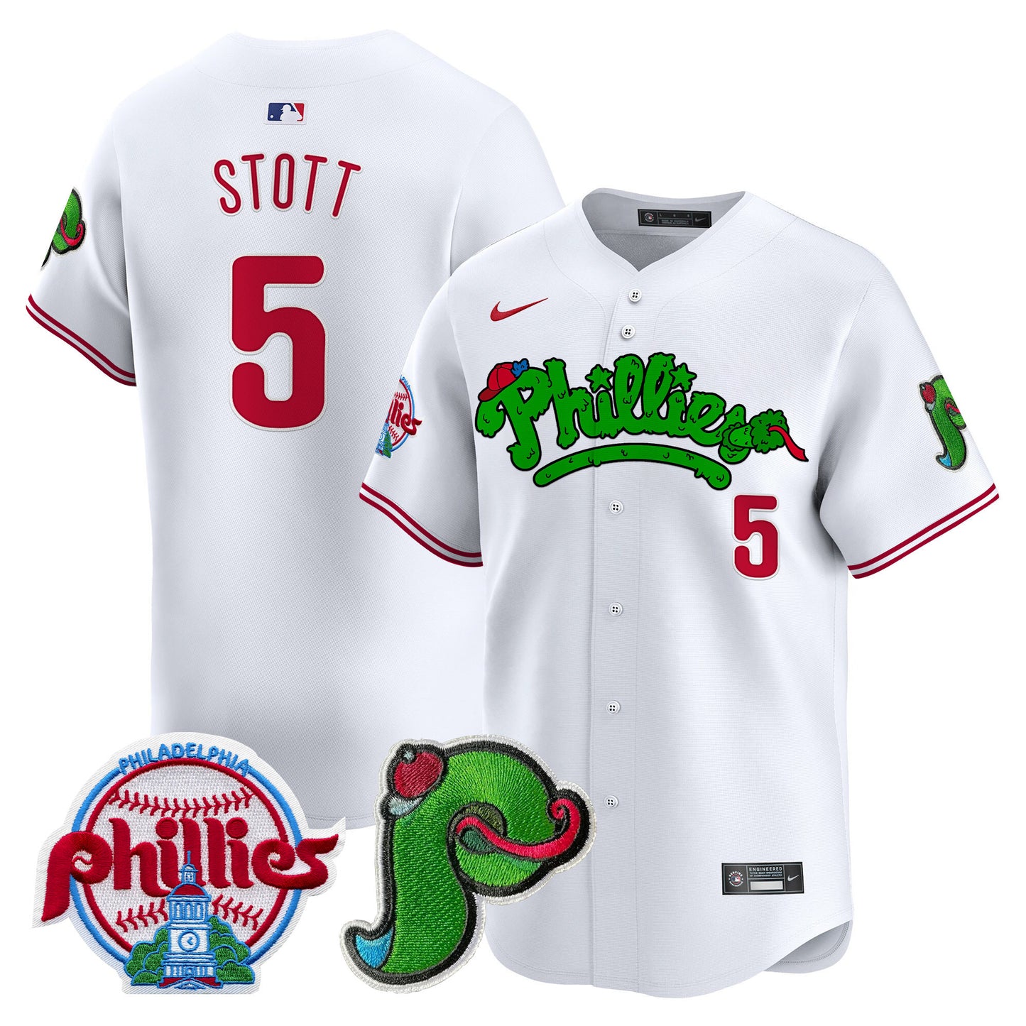 Phillies Phanatic Patch Vapor Premier Limited Jersey V4 - All Stitched