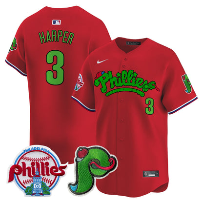 Phillies Phanatic Patch Vapor Premier Limited Jersey V4 - All Stitched