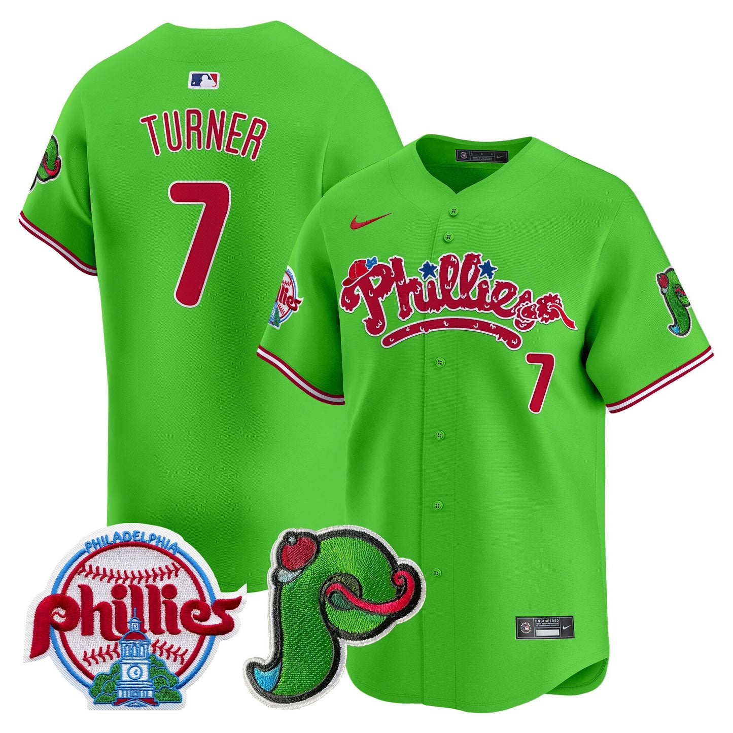 Phillies Phanatic Patch Vapor Premier Limited Jersey V4 - All Stitched