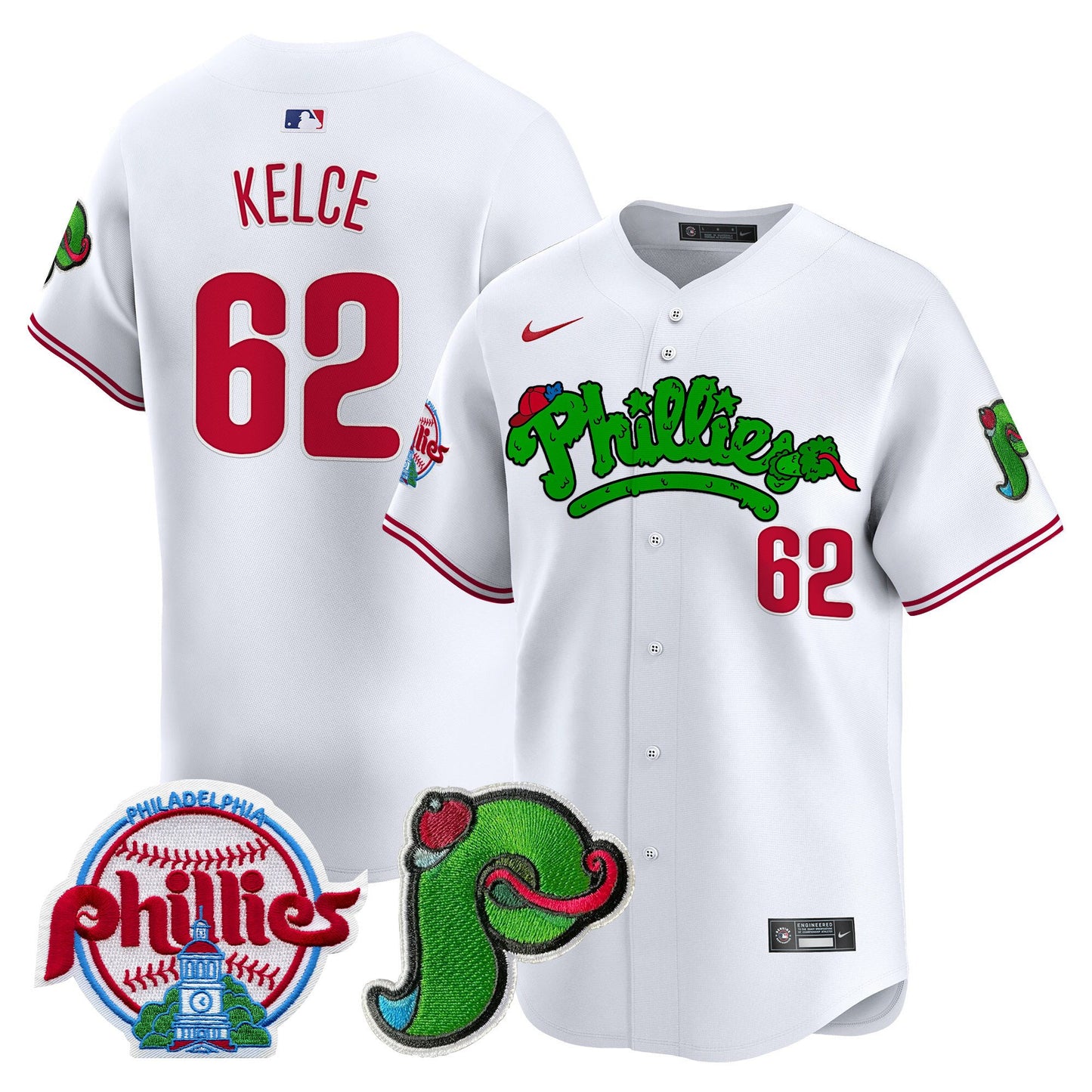 Phillies Phanatic Patch Vapor Premier Limited Jersey V4 - All Stitched