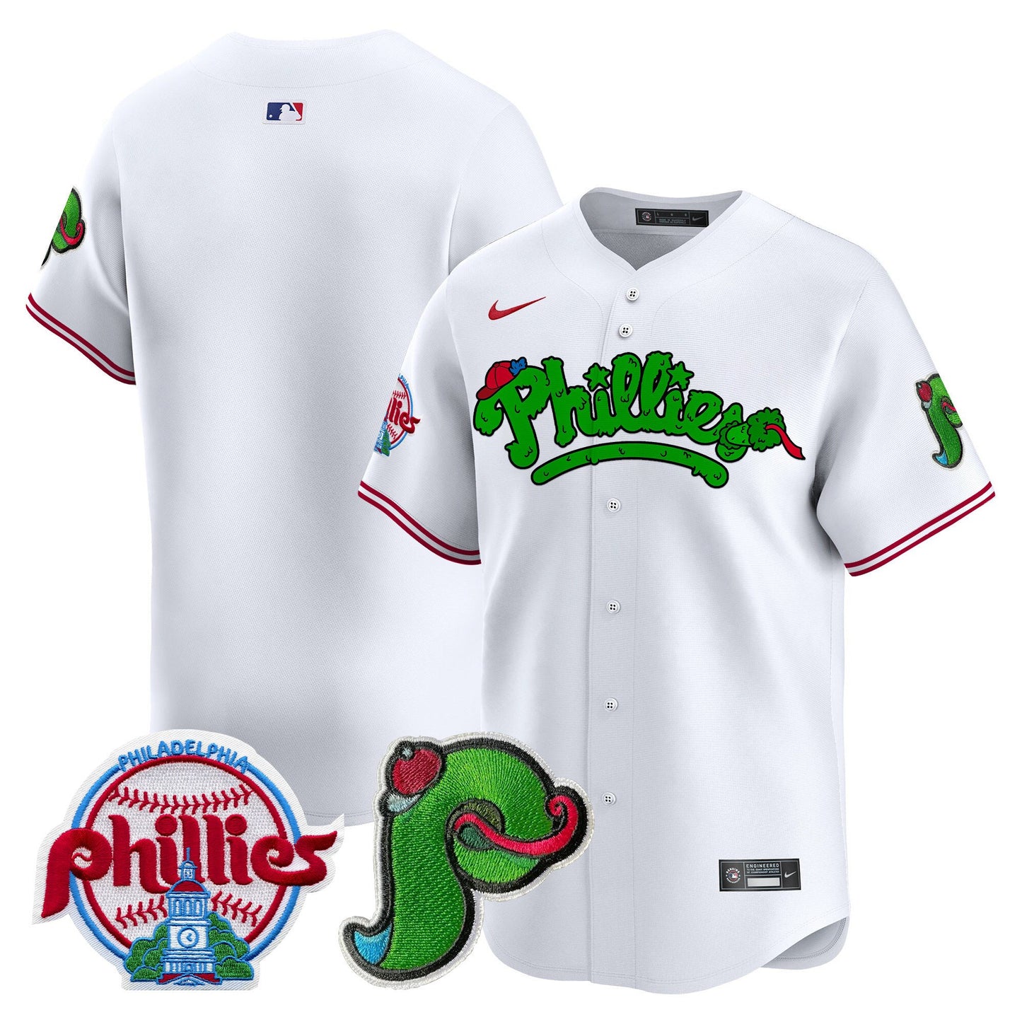 Phillies Phanatic Patch Vapor Premier Limited Jersey V4 - All Stitched