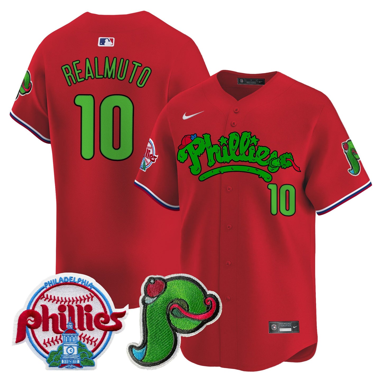 Phillies Phanatic Patch Vapor Premier Limited Jersey V4 - All Stitched