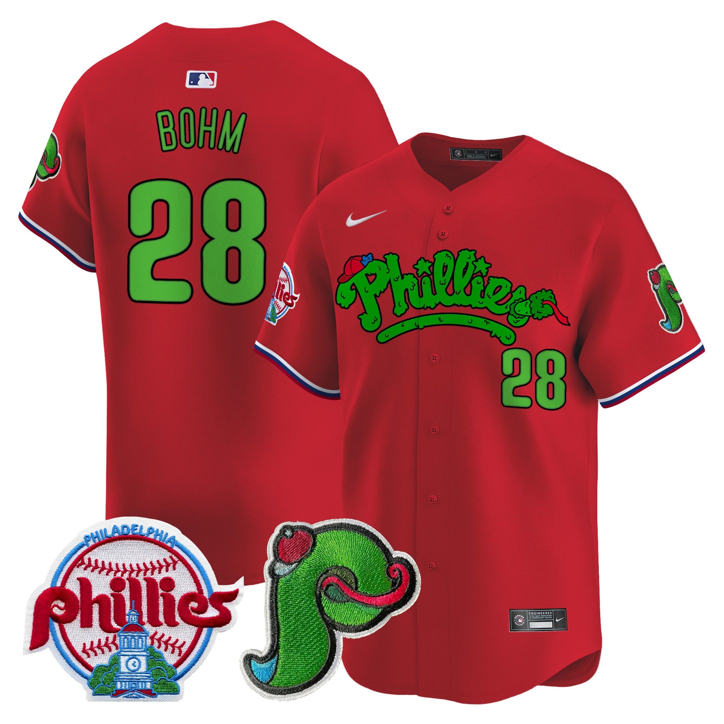 Phillies Phanatic Patch Vapor Premier Limited Jersey V4 - All Stitched