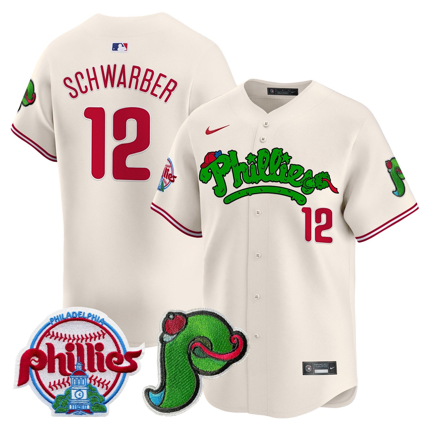Phillies Phanatic Patch Vapor Premier Limited Jersey V4 - All Stitched