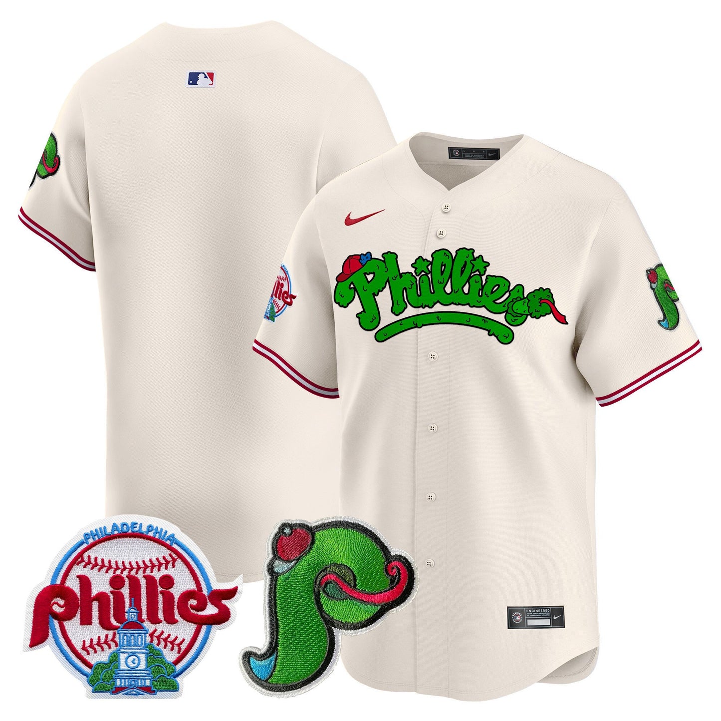 Phillies Phanatic Patch Vapor Premier Limited Jersey V4 - All Stitched