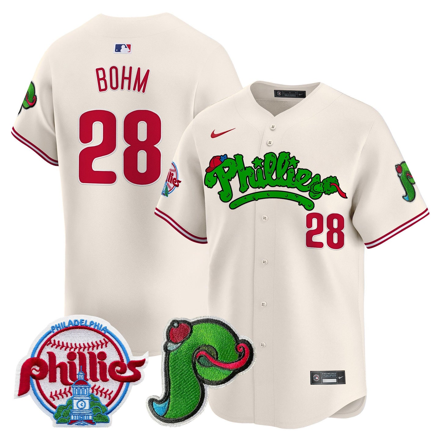 Phillies Phanatic Patch Vapor Premier Limited Jersey V4 - All Stitched