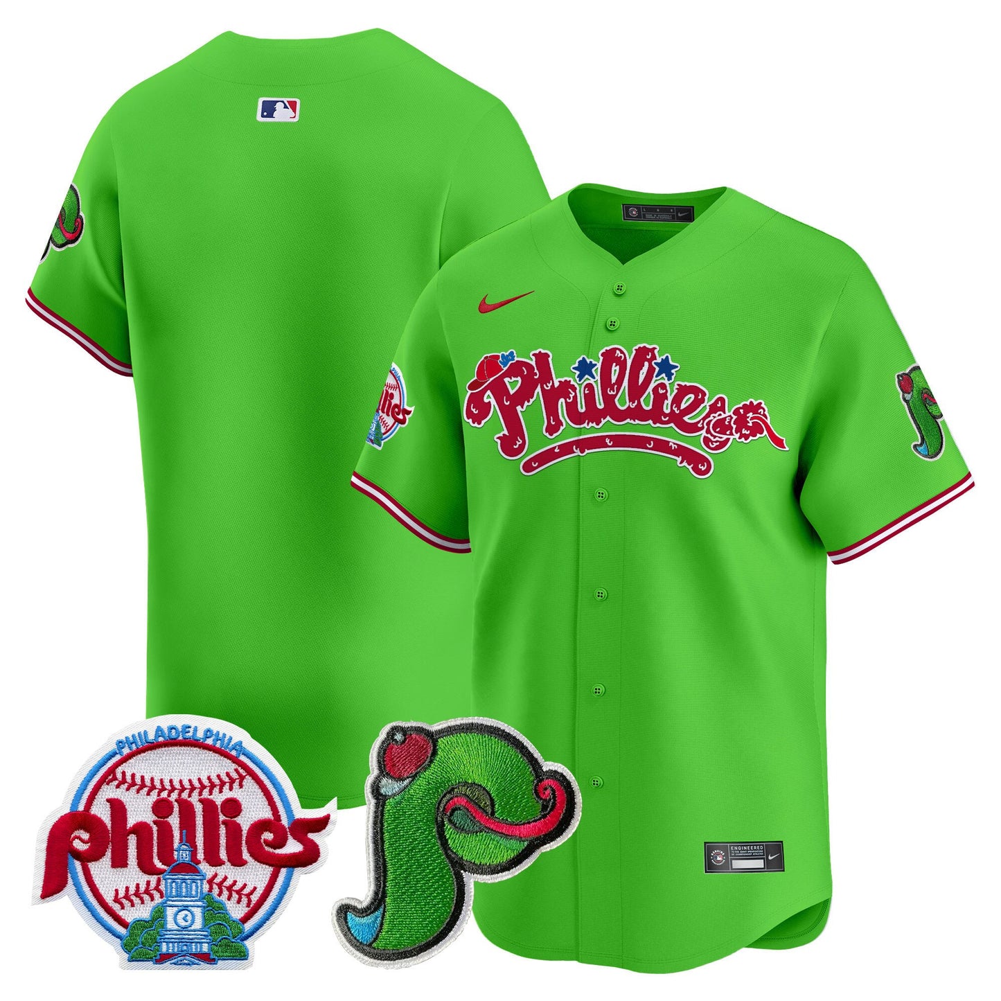 Phillies Phanatic Patch Vapor Premier Limited Jersey V4 - All Stitched