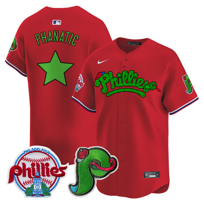 Phillies Phanatic Patch Vapor Premier Limited Jersey V4 - All Stitched