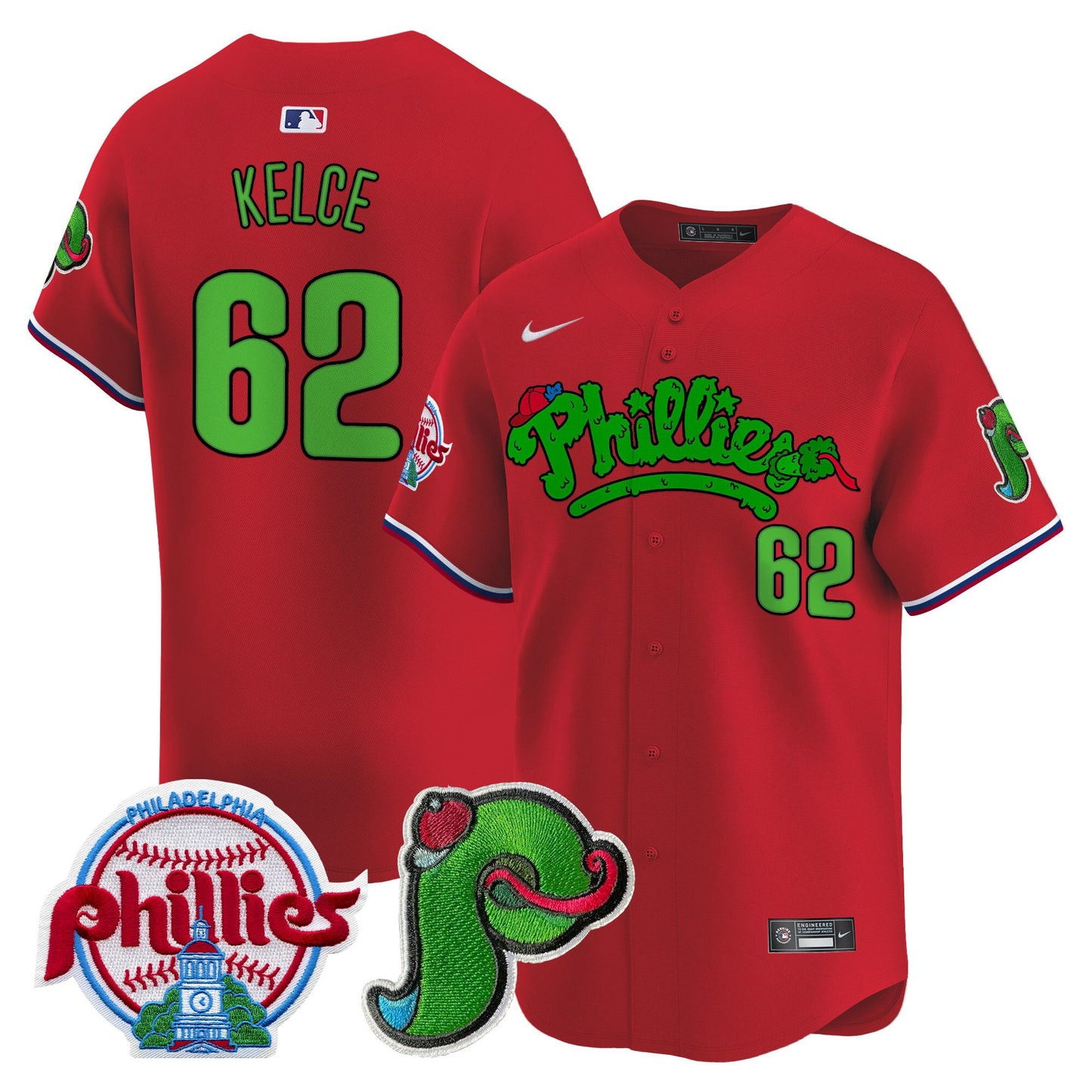 Phillies Phanatic Patch Vapor Premier Limited Jersey V4 - All Stitched