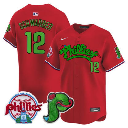 Phillies Phanatic Patch Vapor Premier Limited Jersey V4 - All Stitched
