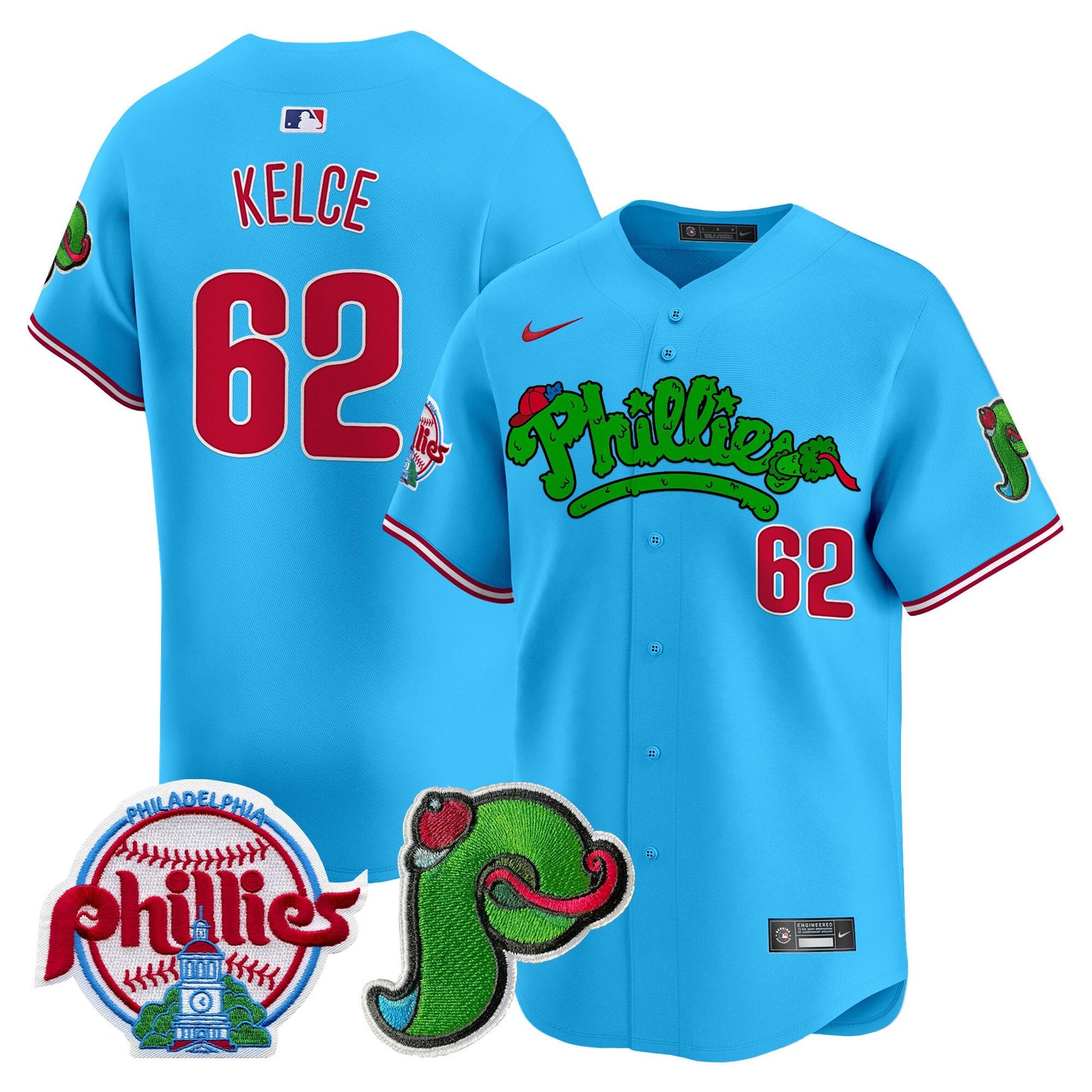Phillies Phanatic Patch Vapor Premier Limited Jersey V4 - All Stitched