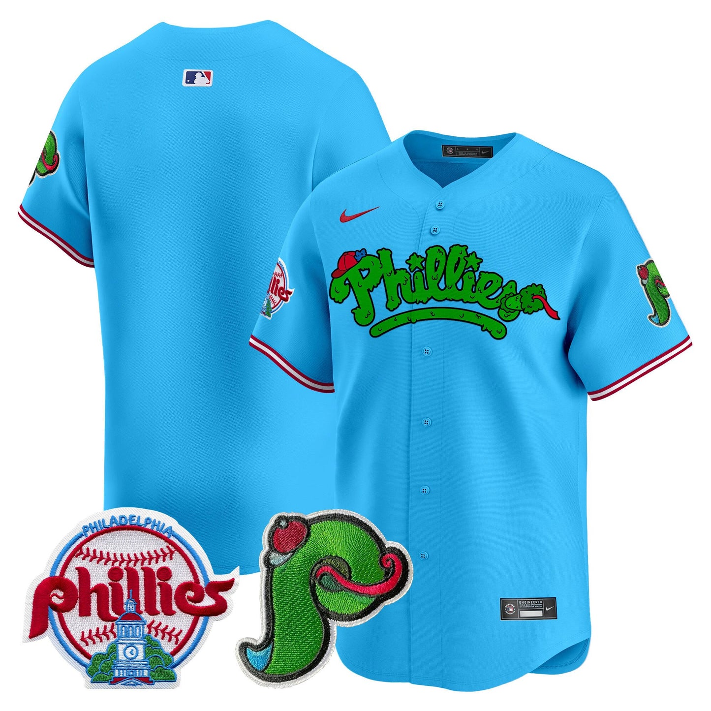 Phillies Phanatic Patch Vapor Premier Limited Jersey V4 - All Stitched