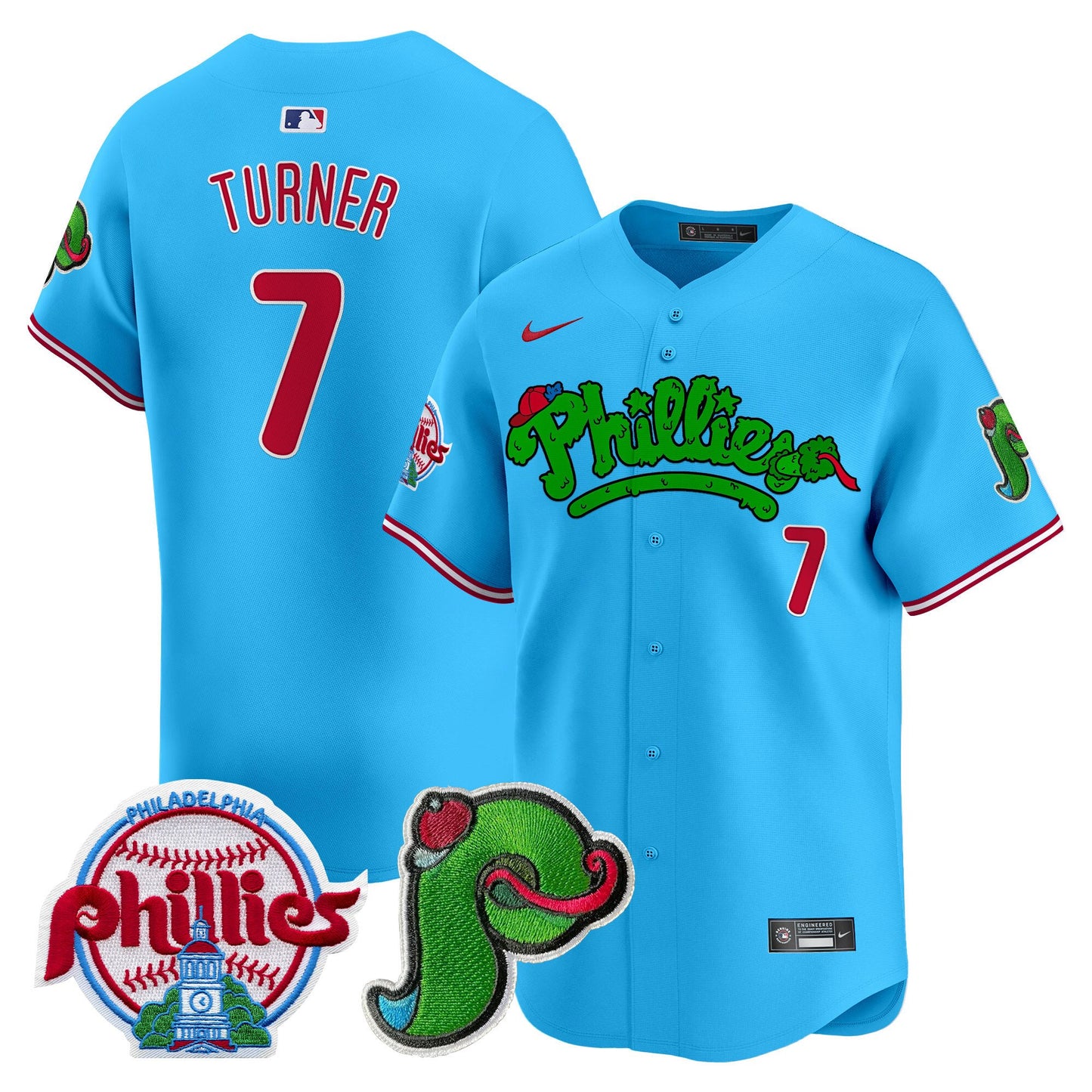 Phillies Phanatic Patch Vapor Premier Limited Jersey V4 - All Stitched