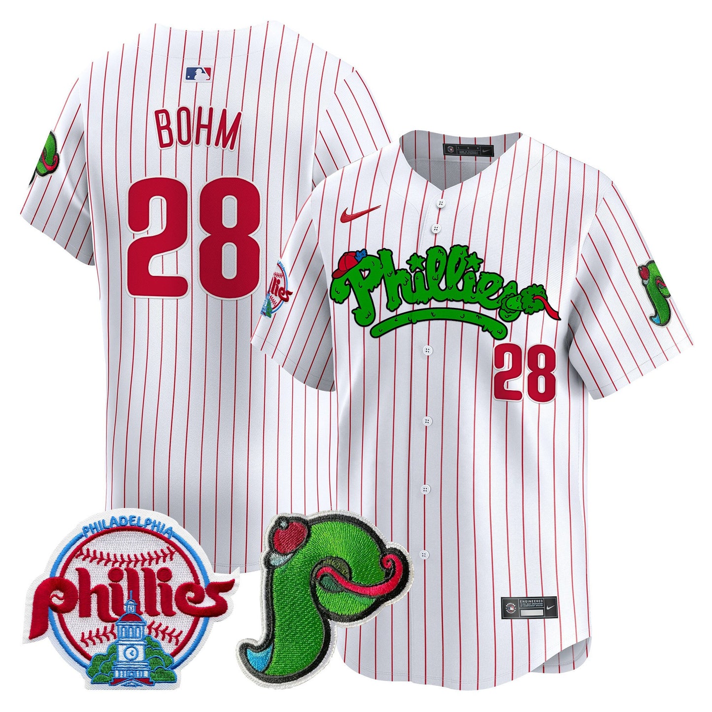 Phillies Phanatic Patch Vapor Premier Limited Jersey V4 - All Stitched