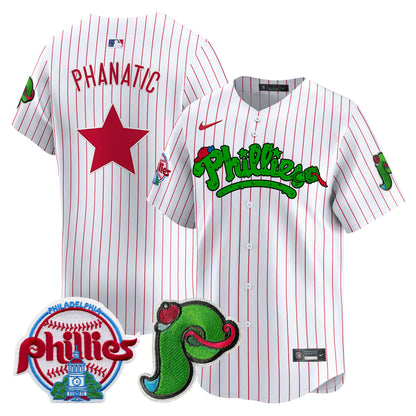 Phillies Phanatic Patch Vapor Premier Limited Jersey V4 - All Stitched