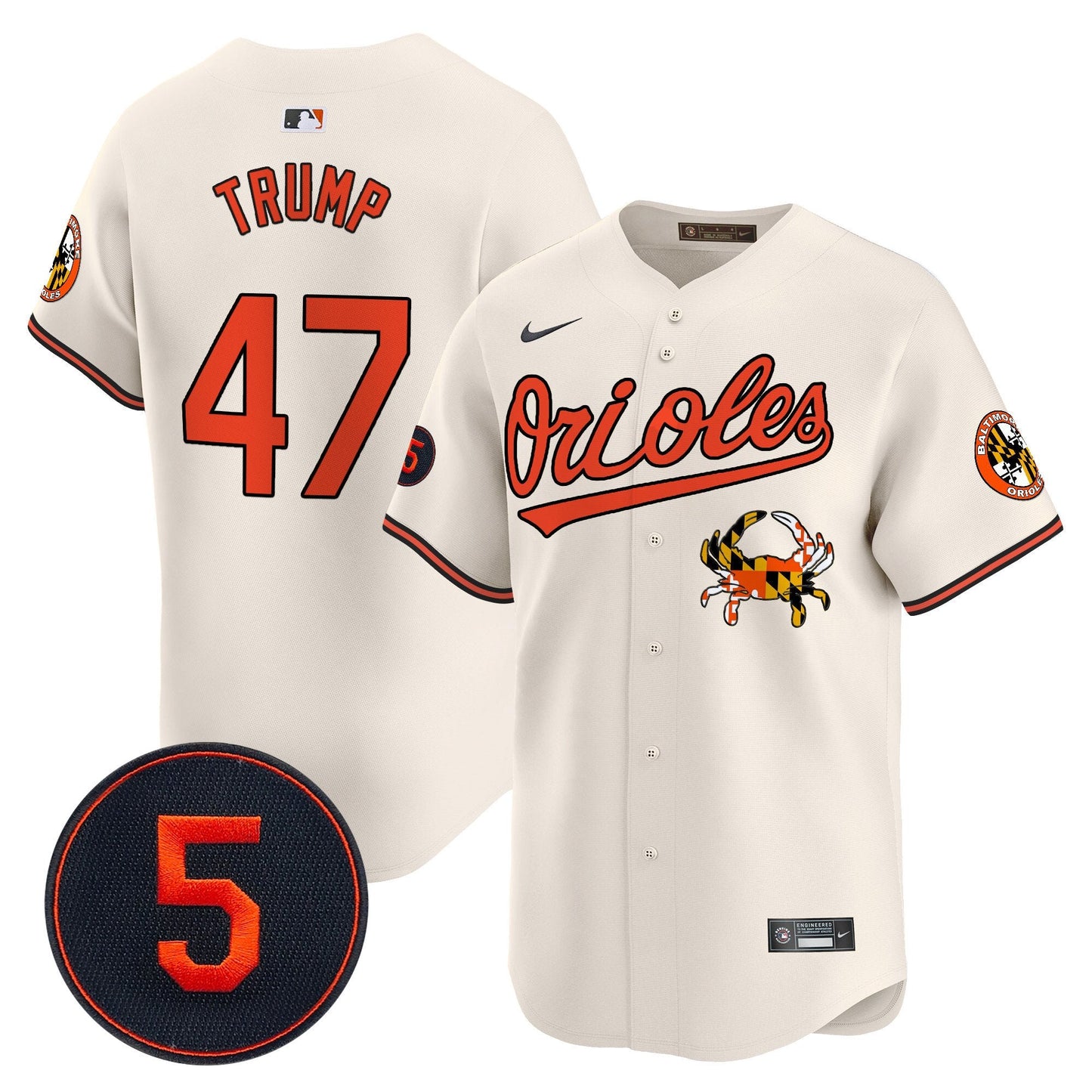 Baltimore Orioles Robinson Patch Vapor Premier Limited Jersey V9 - All Stitched