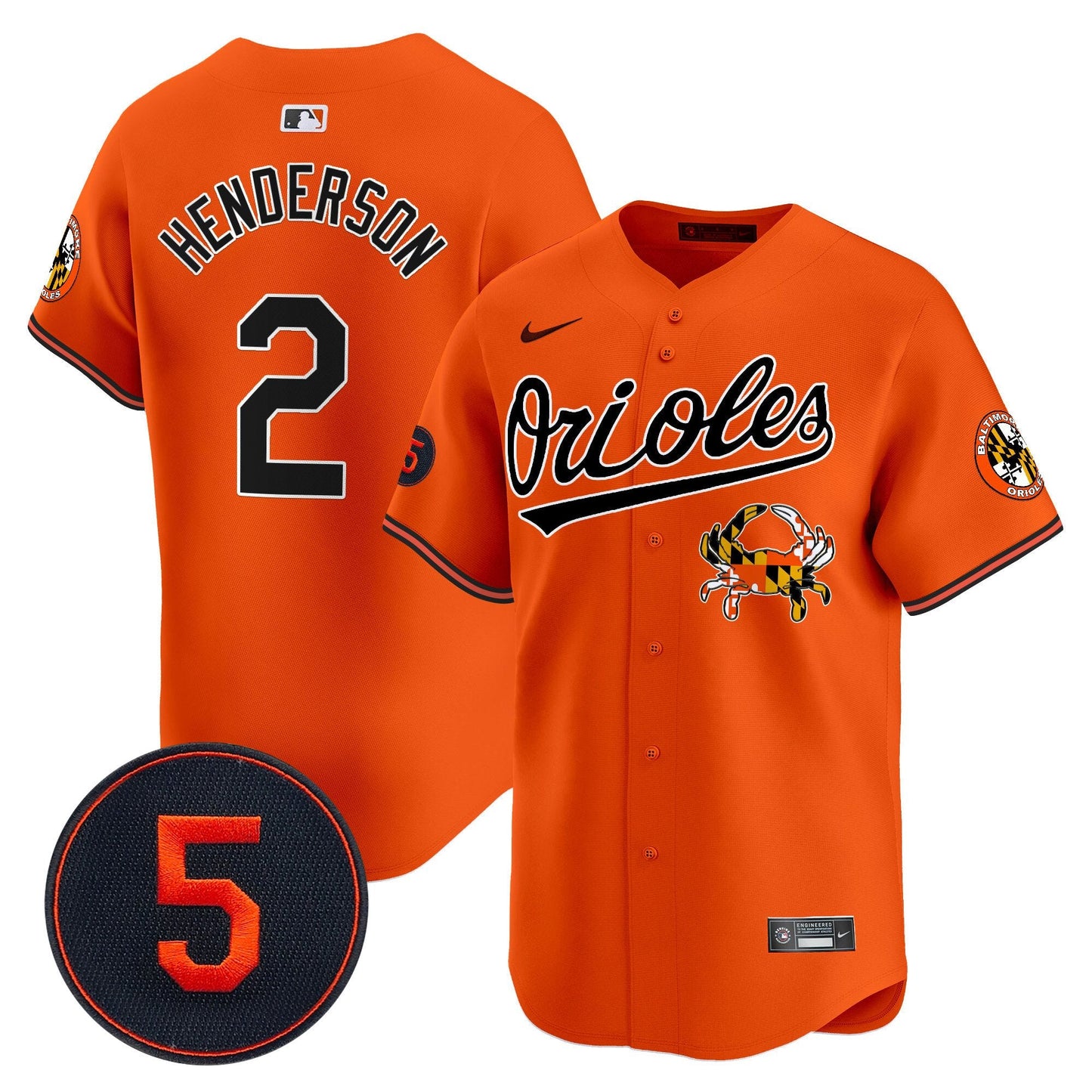 Baltimore Orioles Robinson Patch Vapor Premier Limited Jersey V9 - All Stitched