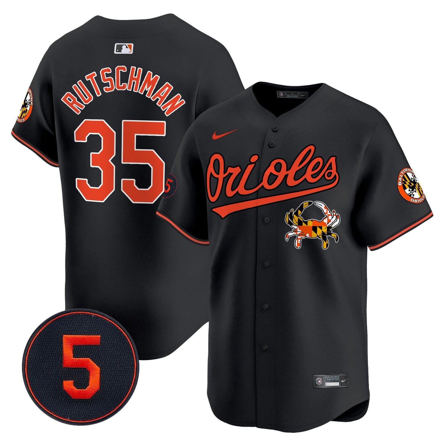 Baltimore Orioles Robinson Patch Vapor Premier Limited Jersey V9 - All Stitched