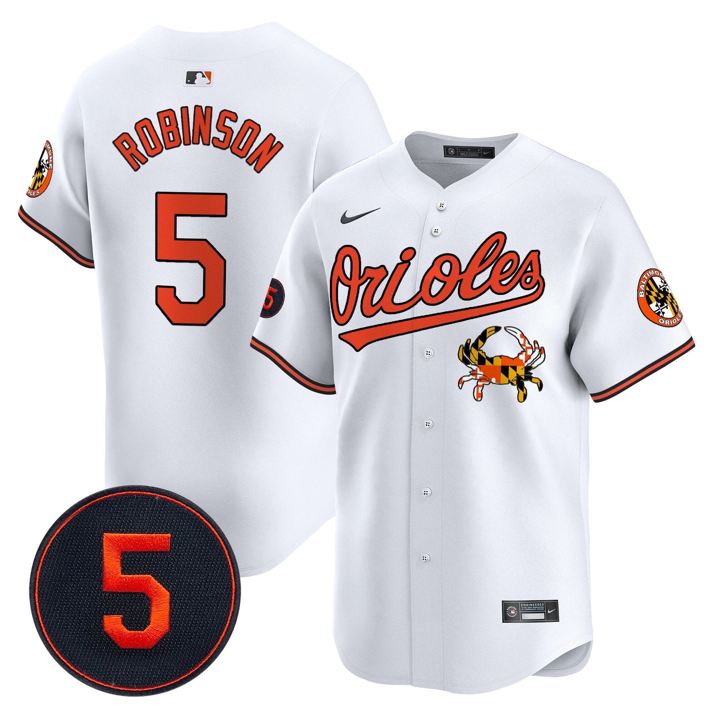 Baltimore Orioles Robinson Patch Vapor Premier Limited Jersey V9 - All Stitched