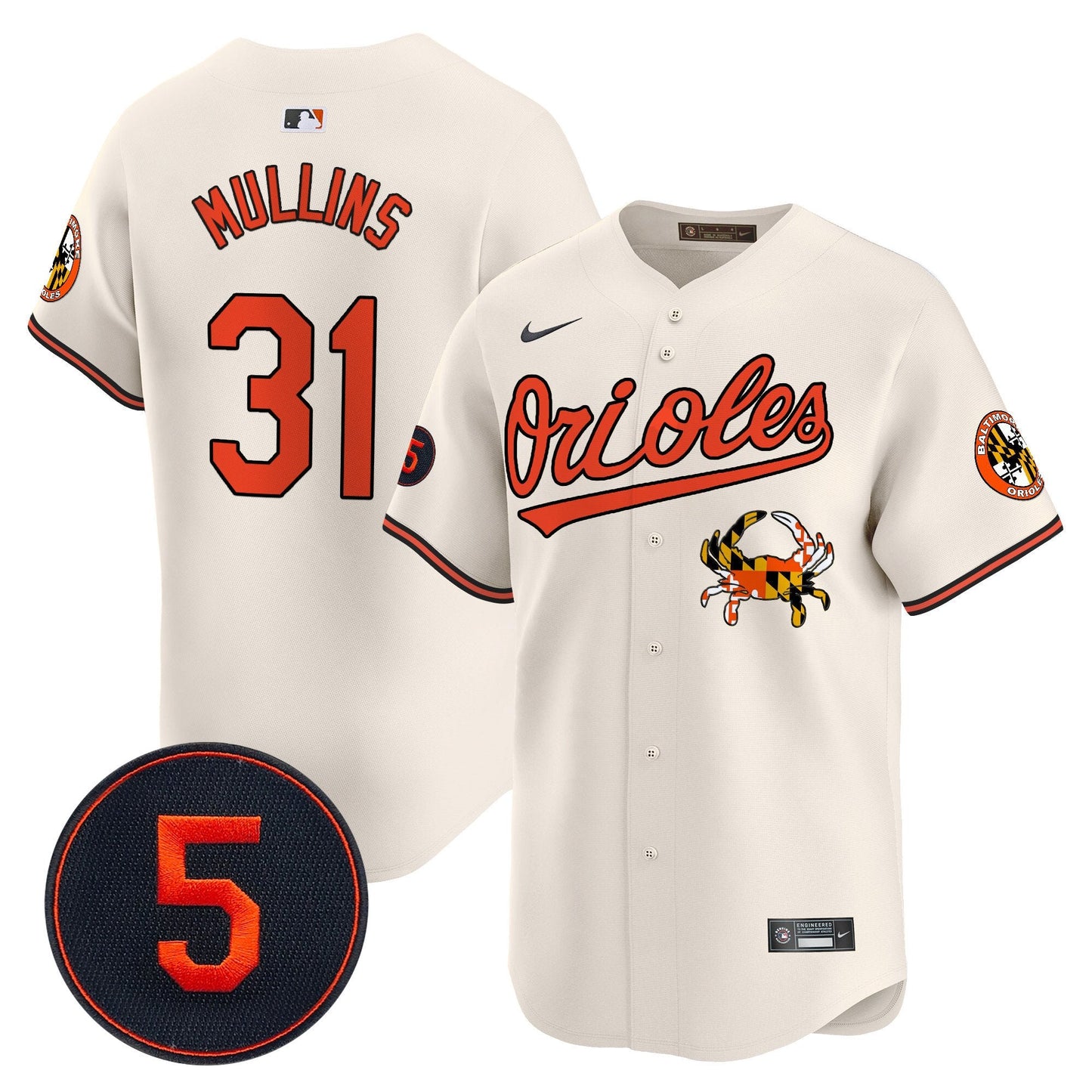 Baltimore Orioles Robinson Patch Vapor Premier Limited Jersey V9 - All Stitched