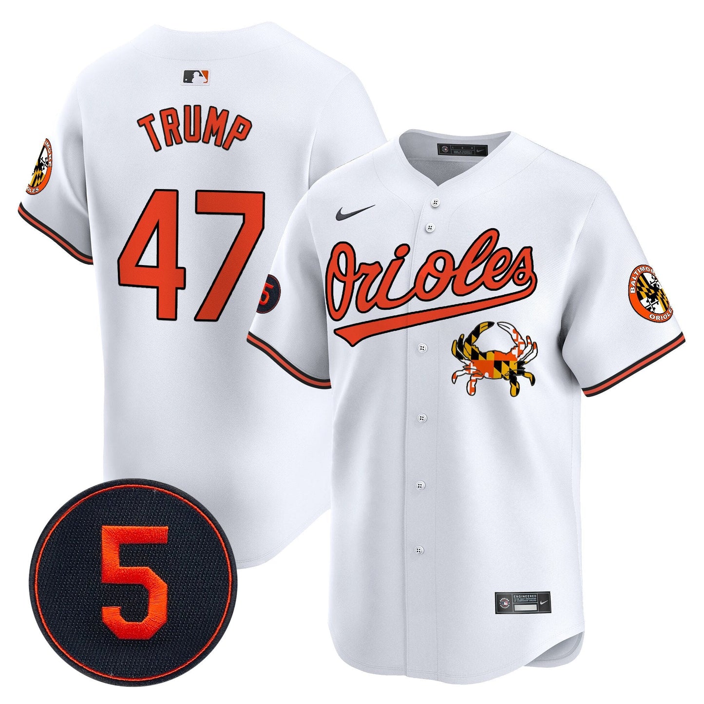 Baltimore Orioles Robinson Patch Vapor Premier Limited Jersey V9 - All Stitched