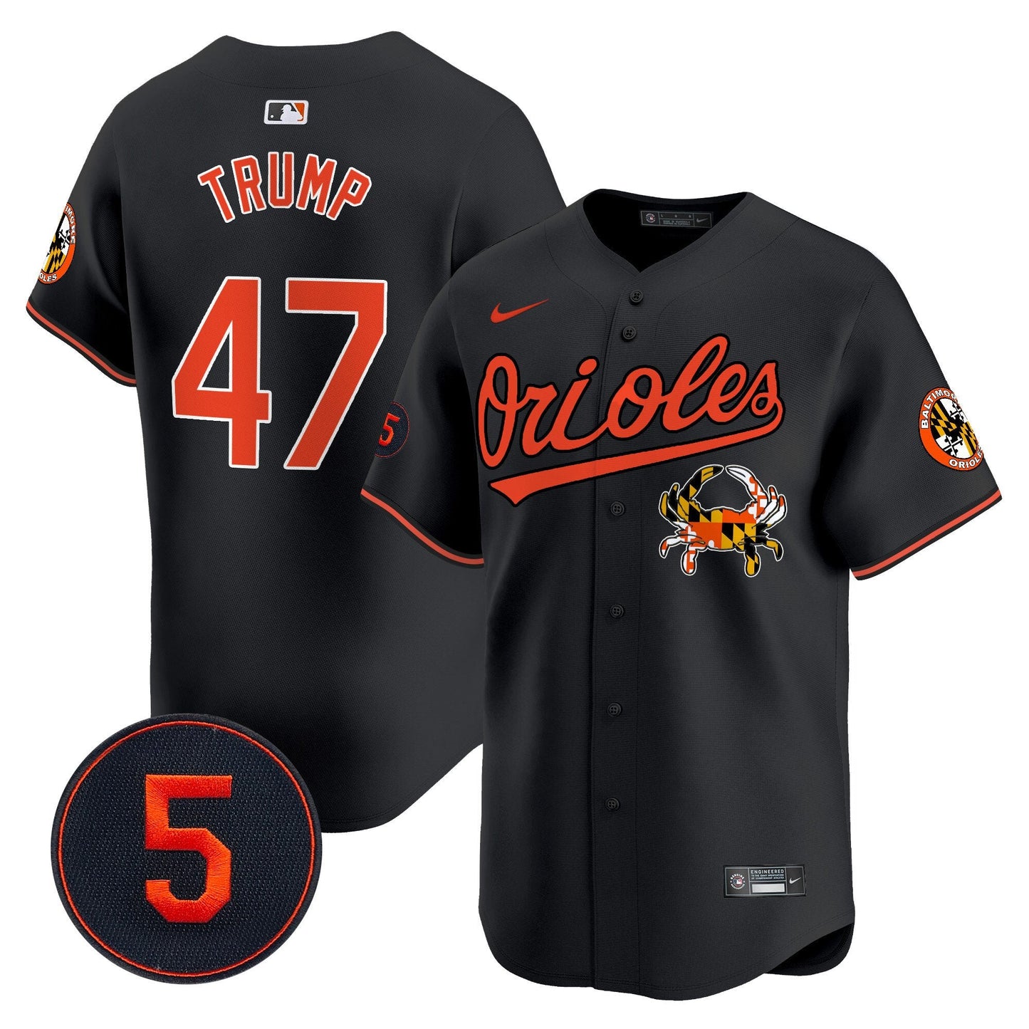 Baltimore Orioles Robinson Patch Vapor Premier Limited Jersey V9 - All Stitched