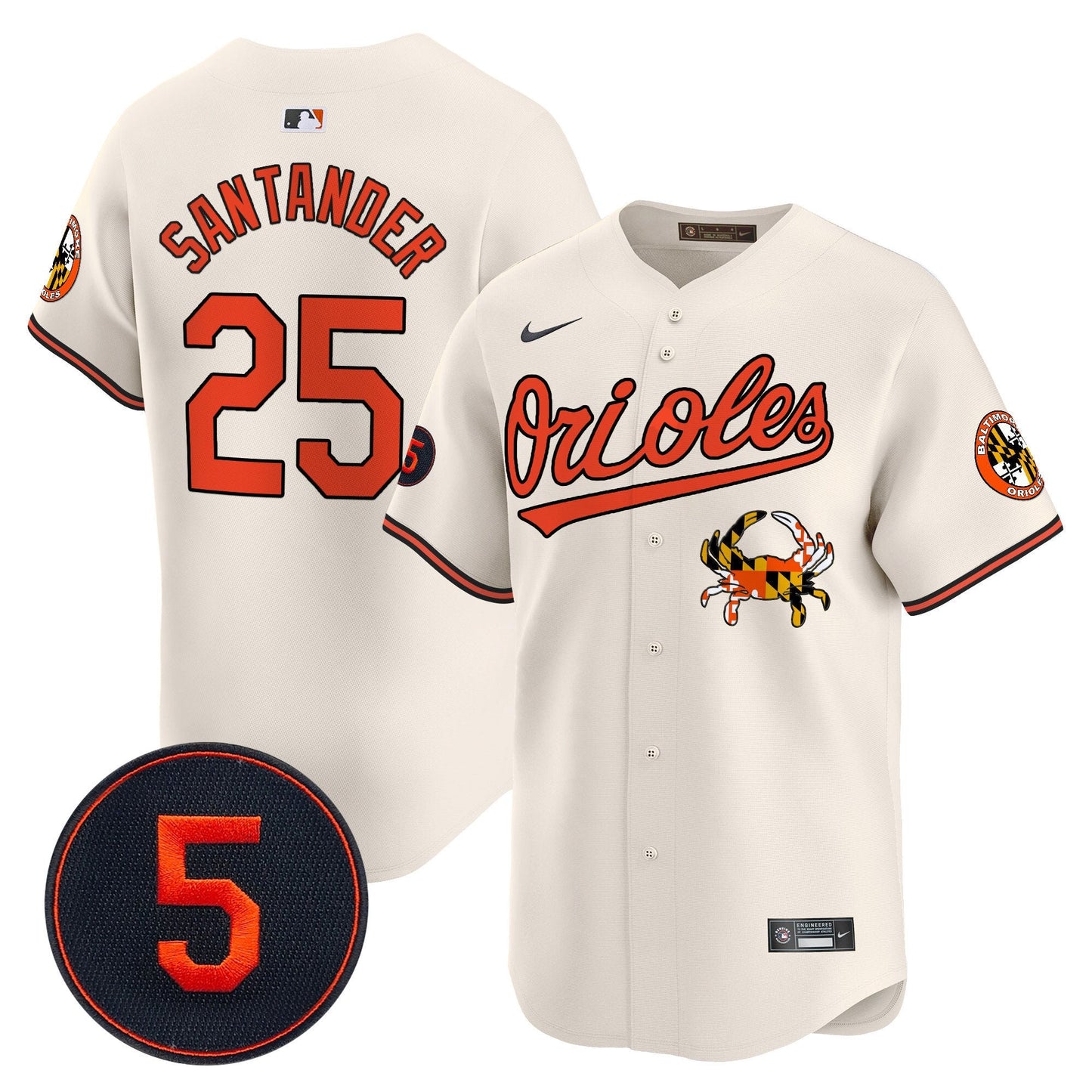 Baltimore Orioles Robinson Patch Vapor Premier Limited Jersey V9 - All Stitched