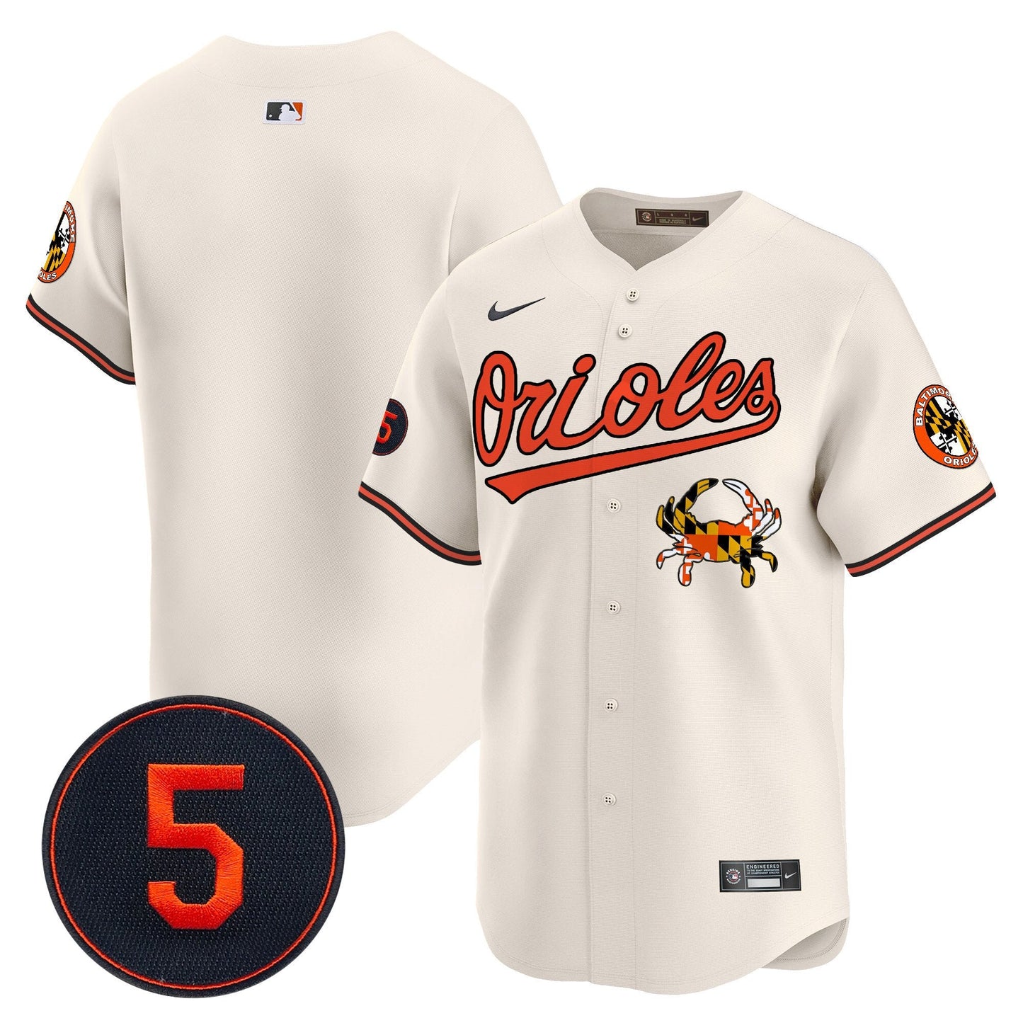Baltimore Orioles Robinson Patch Vapor Premier Limited Jersey V9 - All Stitched