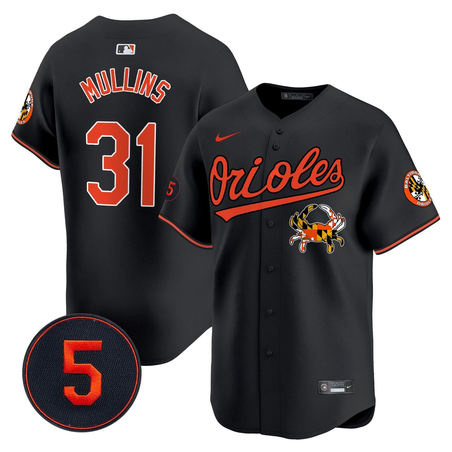 Baltimore Orioles Robinson Patch Vapor Premier Limited Jersey V9 - All Stitched