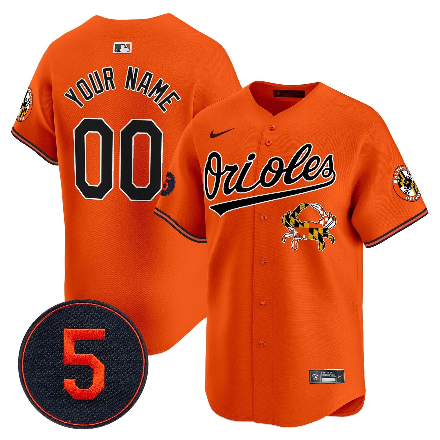Baltimore Orioles Robinson Patch Vapor Premier Limited Custom Jersey V9 - All Stitched