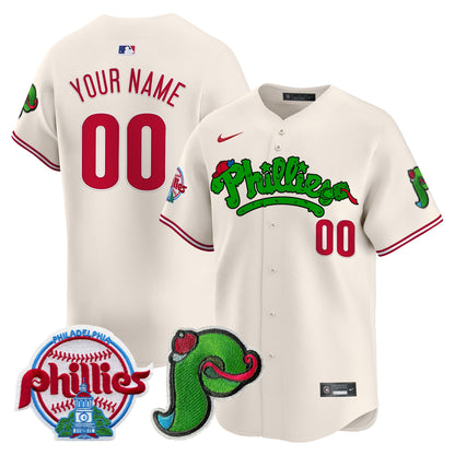 Phillies Phanatic Patch Vapor Premier Limited Custom Jersey V3 - All Stitched