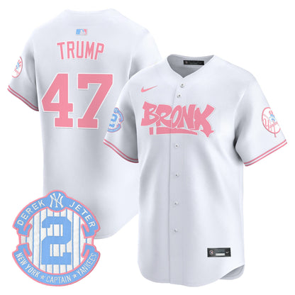 Unisex Yankees The Bronx Graffiti Bubblegum Pink Vapor Premier Limited Jersey - All Stitched