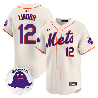 Men's Mets Grimace Vapor Premier Limited Jersey - All Stitched