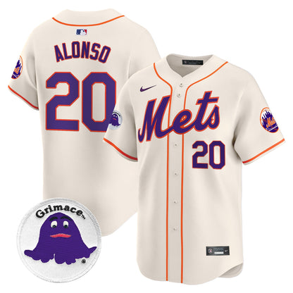 Men's Mets Grimace Vapor Premier Limited Jersey - All Stitched