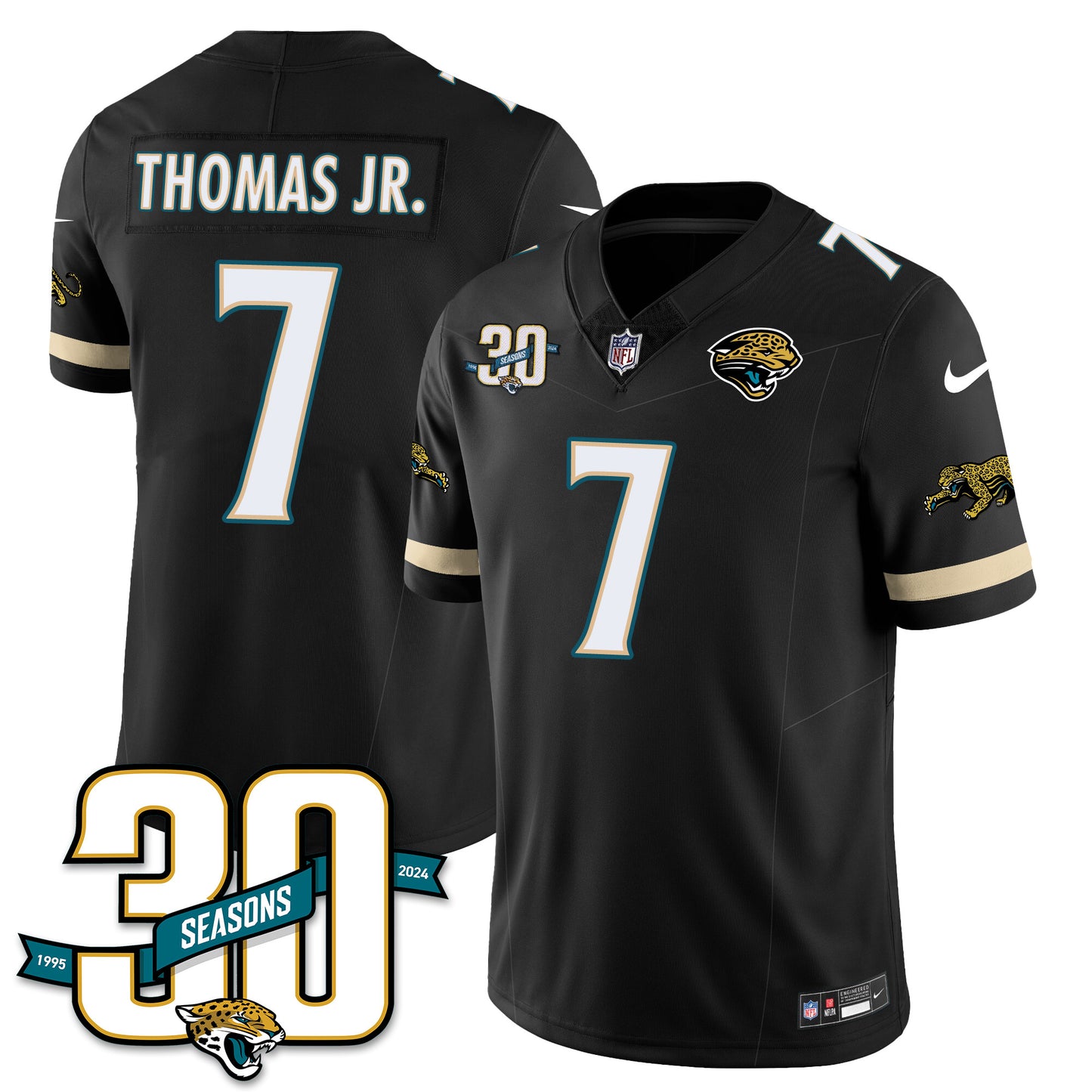Jacksonville Jaguars 1990s Throwback Uniforms - All Stitched