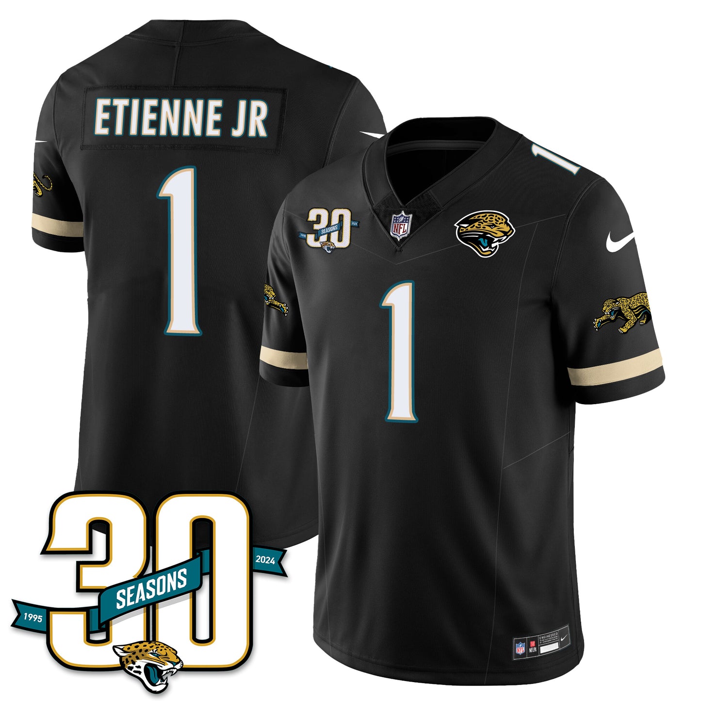 Jacksonville Jaguars 1990s Throwback Uniforms - All Stitched