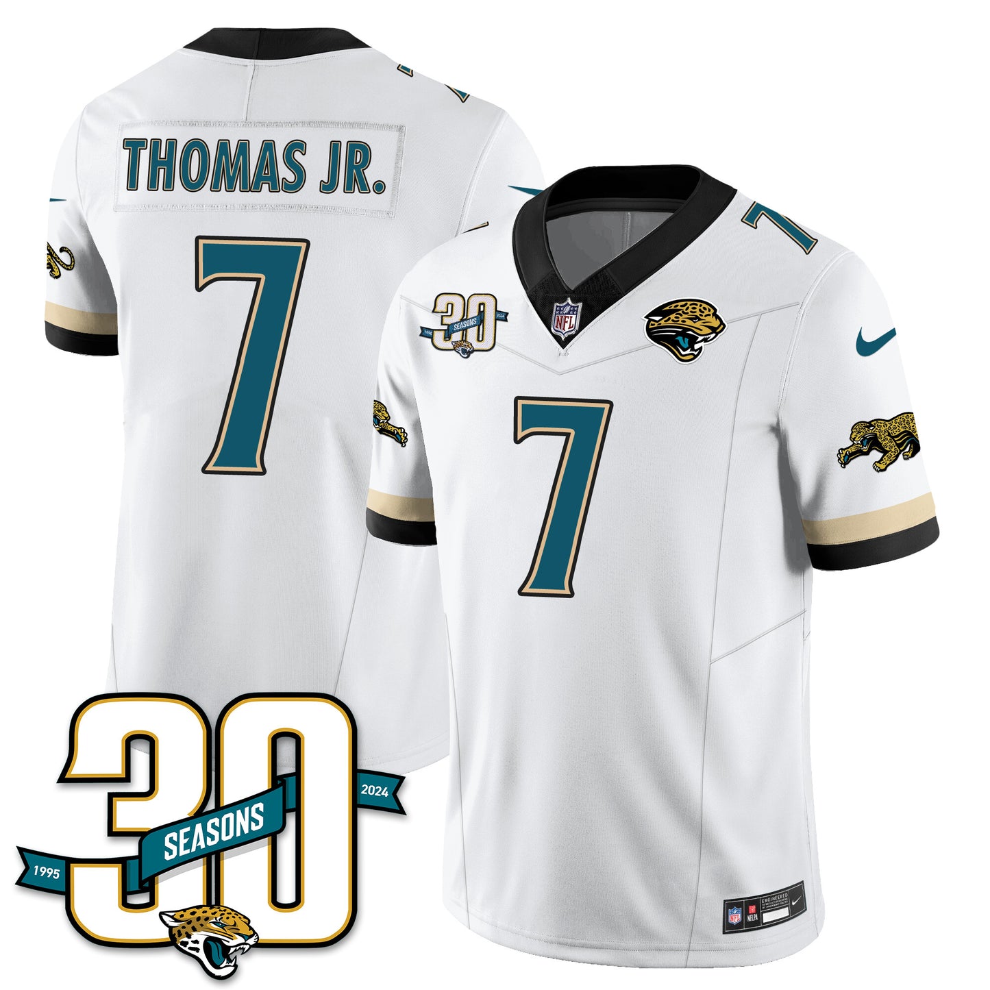Jacksonville Jaguars 1990s Throwback Uniforms - All Stitched