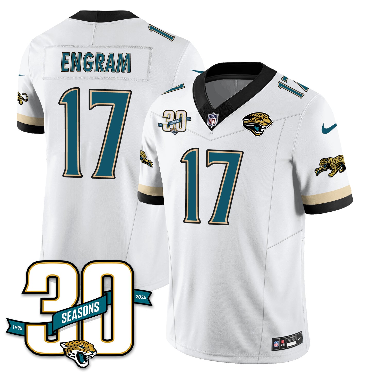 Jacksonville Jaguars 1990s Throwback Uniforms - All Stitched
