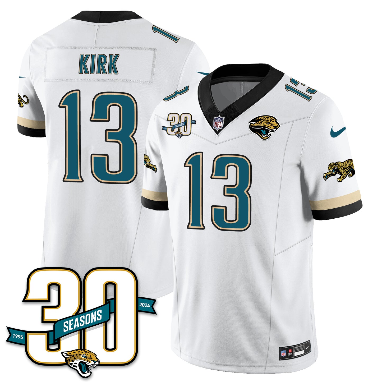 Jacksonville Jaguars 1990s Throwback Uniforms - All Stitched