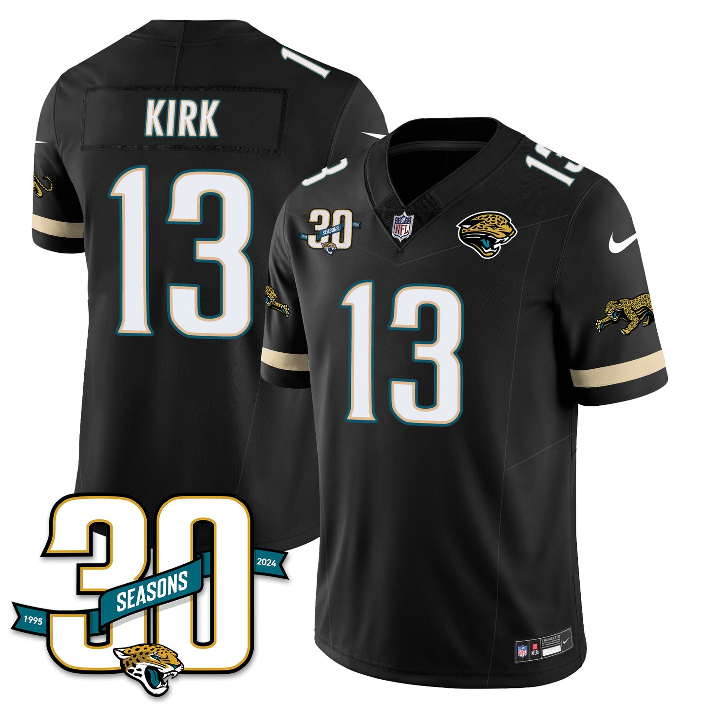 Jacksonville Jaguars 1990s Throwback Uniforms - All Stitched