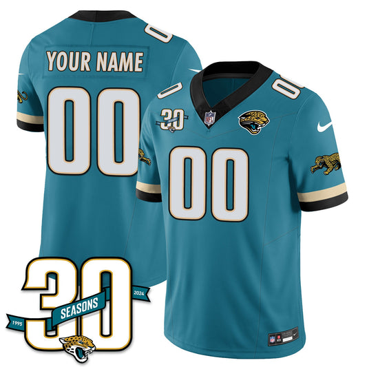 Custom Jacksonville Jaguars 1990s Throwback Uniforms - All Stitched